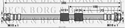 BORG & BECK bbh7586 -  Тормозной шланг
